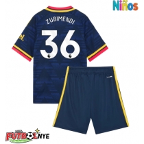 Camiseta Arsenal Martin Zubimendi #36 Visitante Equipación para niños 2026-27 manga corta (+ pantalones cortos)